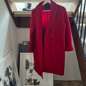 J. Crew Italian boiled wood red jacket size 4
